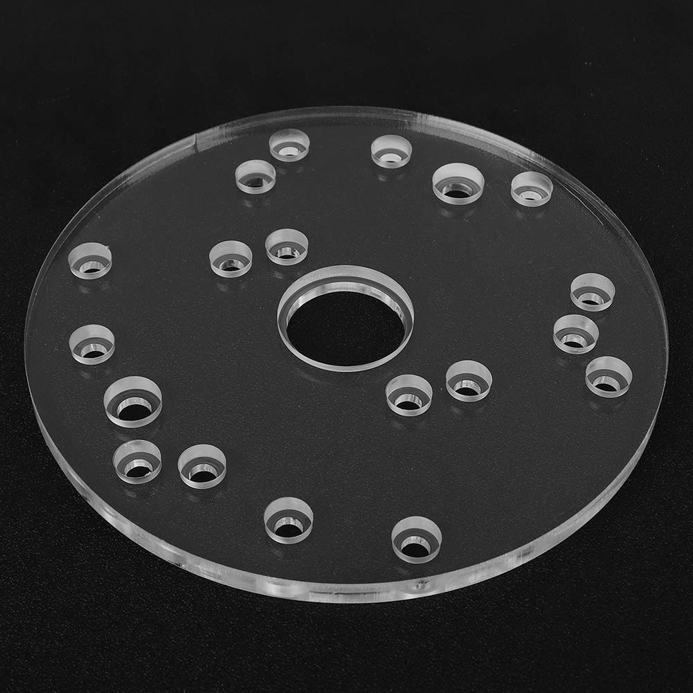 Universal Router Base Plate Compatible with Ryobi, Woodworking Auxiliary Tool with Centering Pin Screws