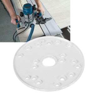 Universal Router Base Plate Compatible with Ryobi, Woodworking Auxiliary Tool with Centering Pin Screws