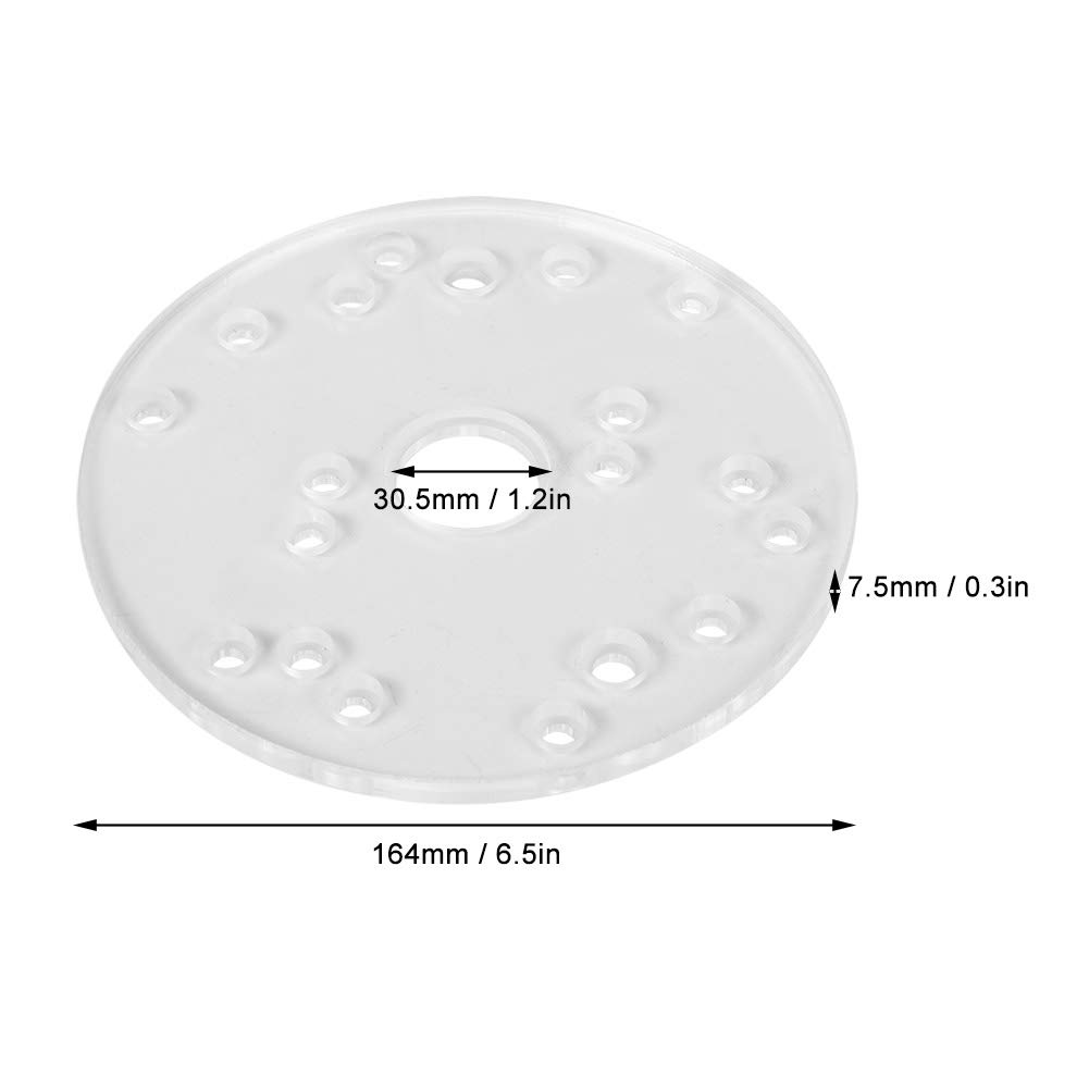 Universal Router Base Plate Compatible with Ryobi, Woodworking Auxiliary Tool with Centering Pin Screws