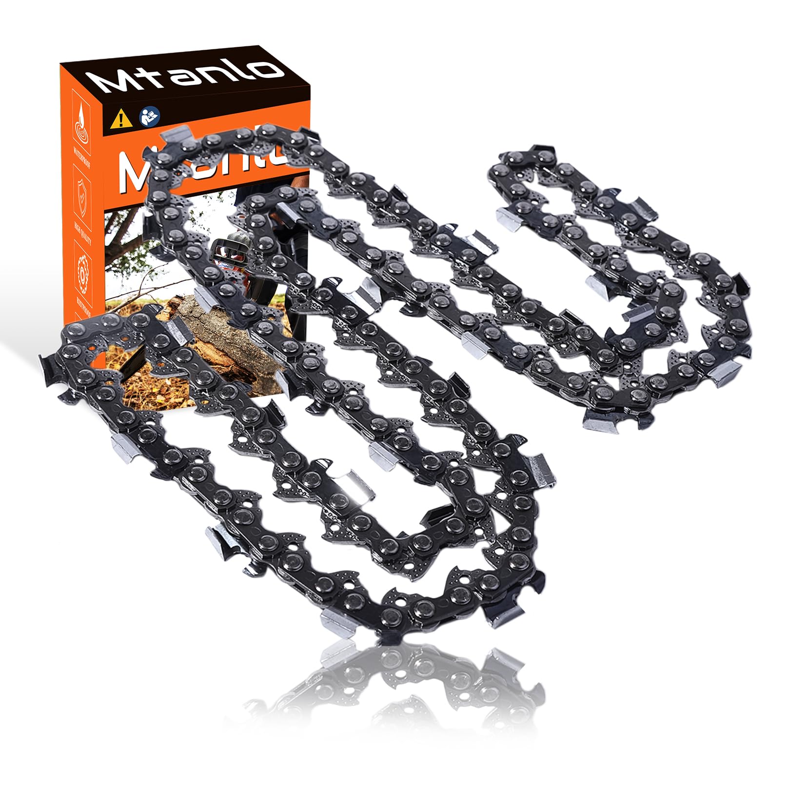 Mtanlo 16" .325" Pitch .050 Gauge 66 Drive Links Chainsaw Chain for Husqvarna 41 45 49 51 55 336 339XP 550XP 340 346 345 350 351 435 440 445 450 450e Saw Parts #501840666