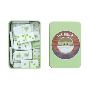 paladone the child baby yoda dominoes - set of 28 the mandalorian dominoes - officially licensed disney star wars, multicolor, pp7661man