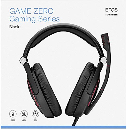 Sennheiser EPOS Game Zero Black Gaming Headset - Stereo - Mini-Phone (3.5mm) - Wired - Over-The-Head - Binaural - Circumaural - Noise Cancelling, Uni-Directional Microphone - Black