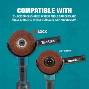 Makita E-00430 X-Lock 4-1/2" x 1/4" x 7/8" Type 27 General Purpose 36 Grit Abrasive Grinding Wheel for Metal & Stainless Steel Grinding
