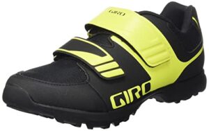 giro berm cycling shoe - men's black/citron green 47