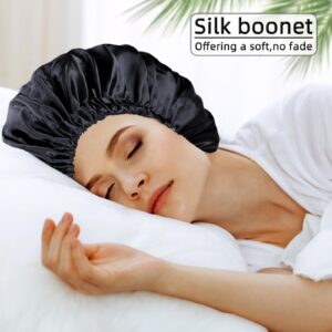 Satin Silk Hair Bonnet for Sleeping for Women, Natural Hair