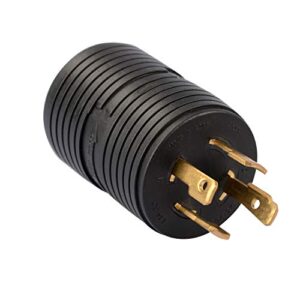 rvguard generator adapter plug 4 prong to 3 prong, nema l14-30p to nema l5-30r locking adapter