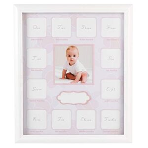 First Year Photo Moments 12 Months Baby Keepsake Frame Growth Record Photo Frame Expecting Parent Pink