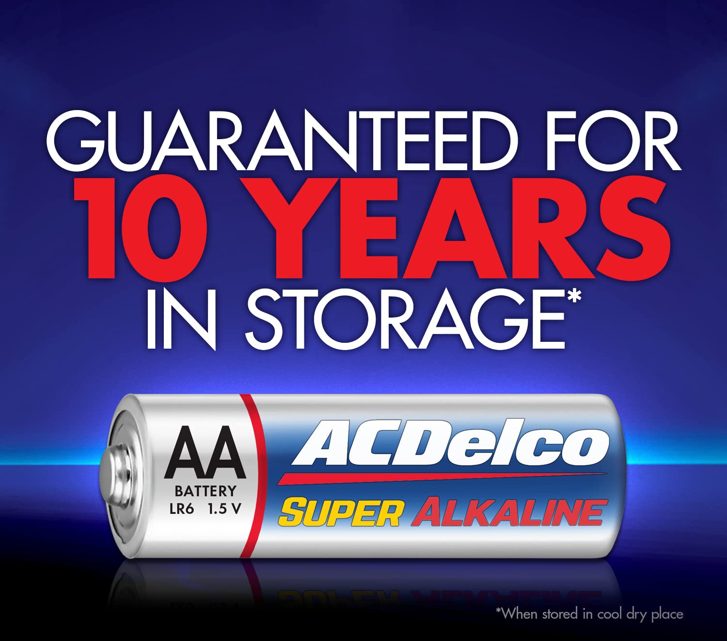 ACDelco 200-Count AA Batteries, Super Alkaline Battery, 10-Year Shelf Life, Reclosable Packaging