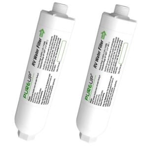 pureup rv inline water filter, compatible with 40045 taste water filter, reduces odors, bad taste, sediment and more (2 pack)