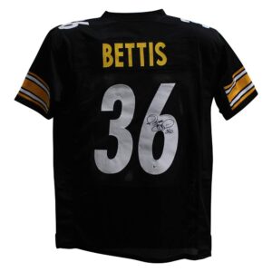 Jerome Bettis Autographed/Signed Pro Style Black XL Jersey BAS