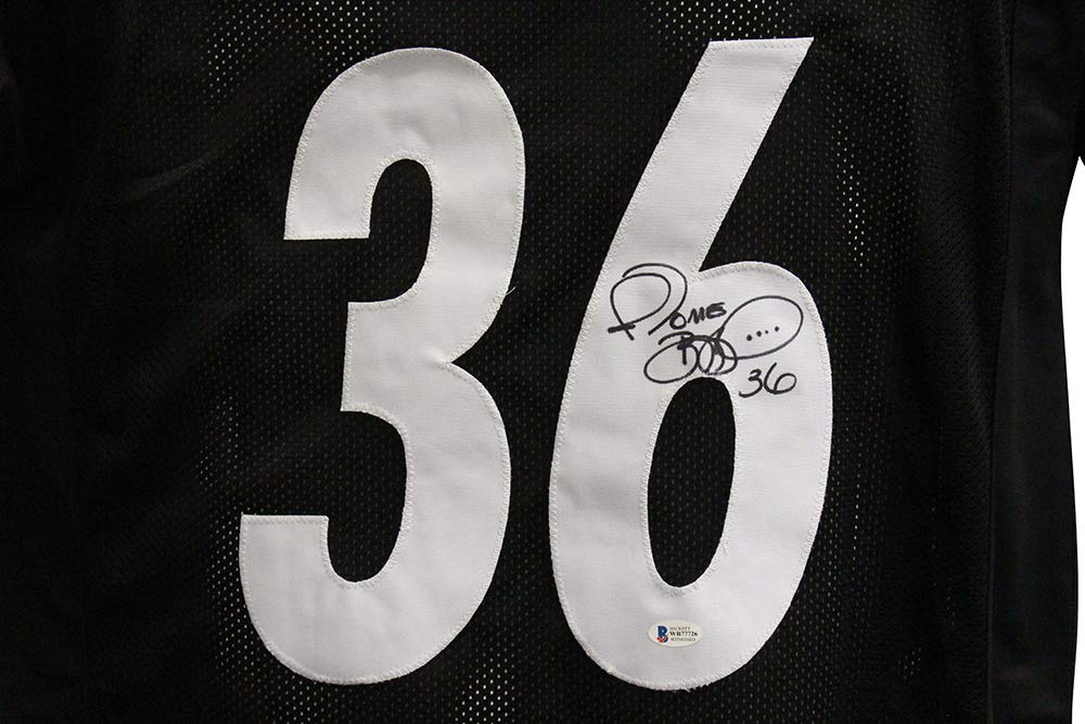 Jerome Bettis Autographed/Signed Pro Style Black XL Jersey BAS