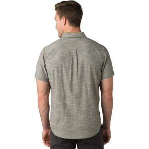 prAna Men's Agua Shirt, Charcoal, Small