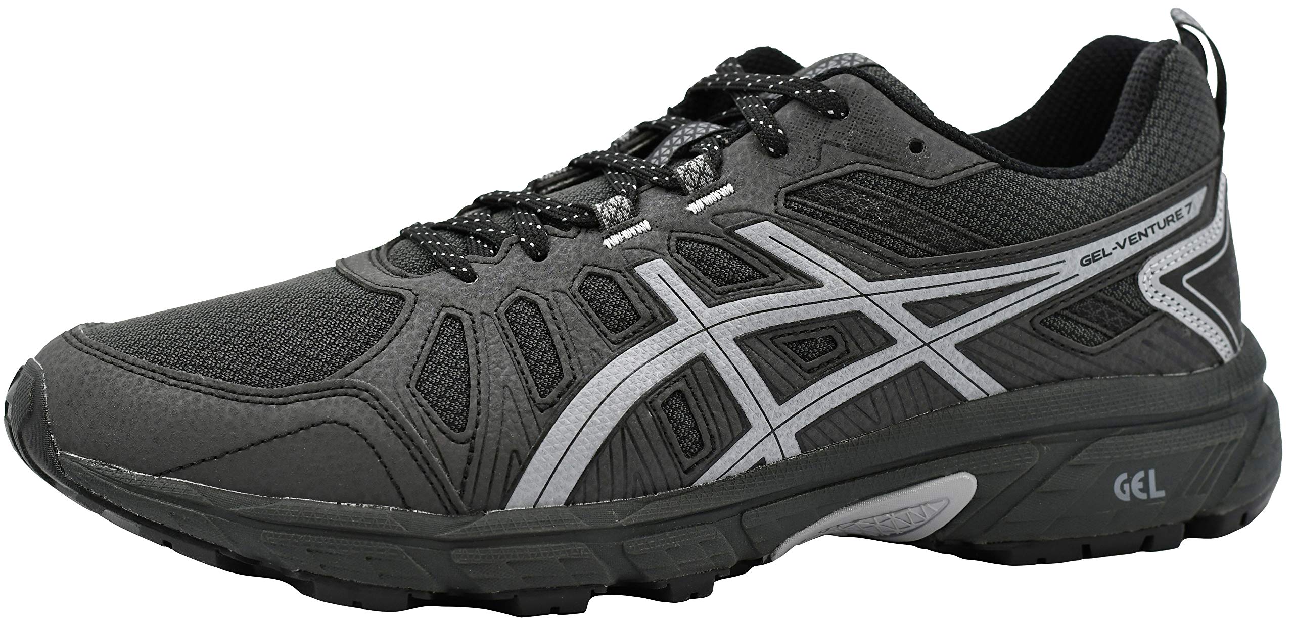 ASICS Men's Gel-Venture 7 Running Shoes, Black/Black/Black, 12 M US