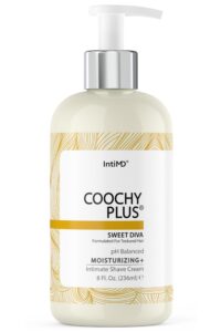 coochy plus intimate shaving cream sweet diva for afro natural texture hair with hydrolock & moisturizing+ formula – prevents razor burns & bumps, in-grown hairs, itchiness 8oz