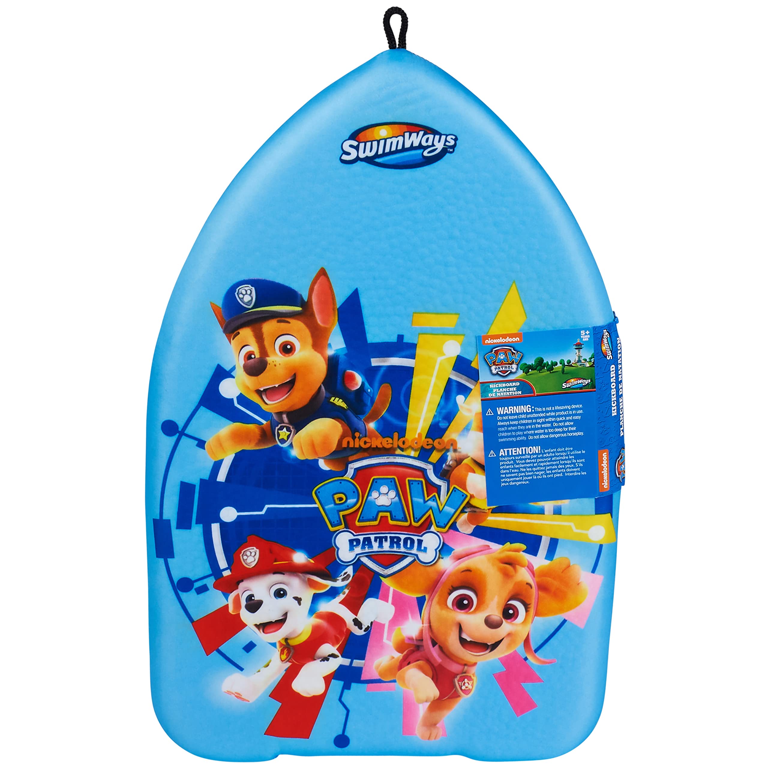 SwimWays Value Pack, Deluxe Swim Goggles, and Kickboard Paw Patrol, Chase