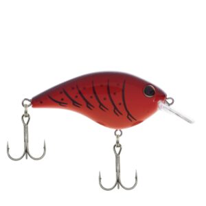 berkley frittside fishing lure, candy apple red craw, 5 biggun’ (3/7 oz), 2 4/5in | 7cm crankbaits, classic flat side profile mimics variety of species and creates flash, equipped with fusion19 hook
