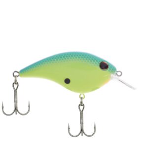 berkley frittside fishing lure, blue chartreuse, 5 junior (1/4 oz), 2in | 5cm crankbaits, classic flat side profile mimics variety of species and creates flash, equipped with sharp fusion19 hook