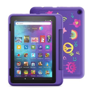 amazon fire hd 8 kids pro tablet, 8" hd, ages 6–12, 32 gb, (2021 release), doodle