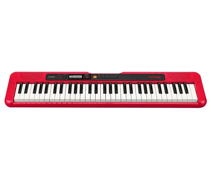 Casio Casiotone CT-S200 61-Key Portable Digital Keyboard - Red Bundle with Adjustable Stand, Bench, Headphone, Sustain Pedal, Instructional Book, Austin Bazaar Instructional DVD, and Polishing Cloth