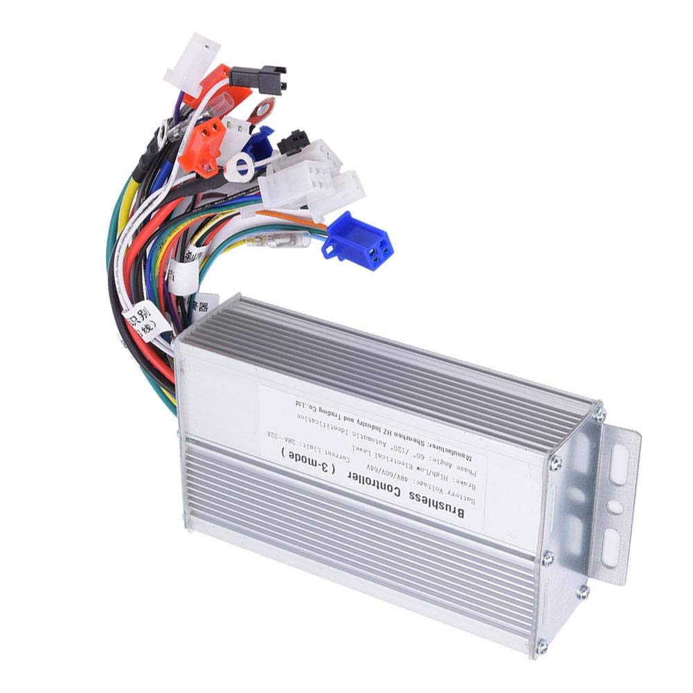 Nikou Electric Scooter Motor Controller - 48V 60V 64V 1000W-1500W Stable Electric Bicycle Brushless Speed Motor Controller Low Noise