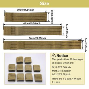 Elastic Bandage Spare Parts Wrap Elastic Wrap Strape Band Straps Banda Elastica Lipo Pad Band Beauty Machine Accessories 3 Size 10 pcs Tan Elitzia