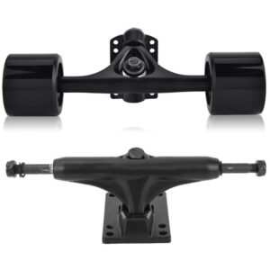 Yosoo Health Gear 2 Pack 4-8 Inch Black Aluminum Alloy Skateboard Trucks, Longboard Skateboard Trucks Surf Skate Trucks Skateboard Tool