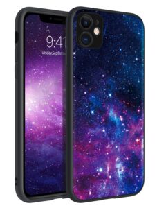 bentoben iphone 11 case, phone case iphone 11, slim fit glow in the dark soft flexible bumper protective anti scratch non-slip phone cases cover for apple iphone 11 6.1" (2019), nebula/galaxy design