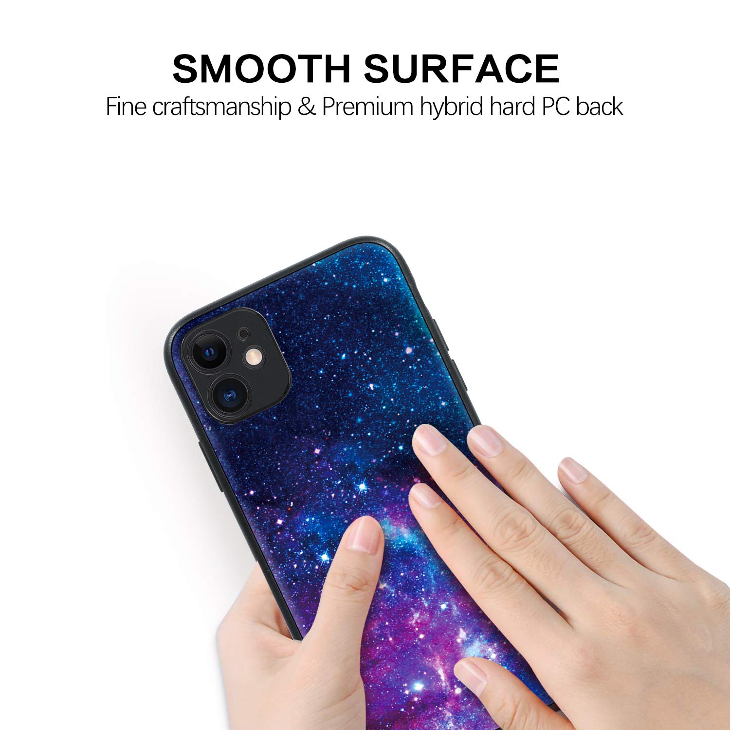 BENTOBEN iPhone 11 Case, Phone Case iPhone 11, Slim Fit Glow in The Dark Soft Flexible Bumper Protective Anti Scratch Non-Slip Phone Cases Cover for Apple iPhone 11 6.1" (2019), Nebula/Galaxy Design