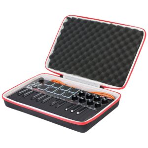 co2crea hard case replacement for akai professional mpk mini mk3 / mpk mini play mk3 25 key usb midi keyboard controller