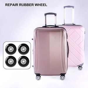 Baluue 30 Pcs Trolley Case Casters Chair Casters Luggage Replacement Wheels Replacement Wheels for Luggage Swivel Luggage Wheels Repair Mute Travel Outdoor Suitcase Rubber