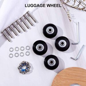 Baluue 30 Pcs Trolley Case Casters Chair Casters Luggage Replacement Wheels Replacement Wheels for Luggage Swivel Luggage Wheels Repair Mute Travel Outdoor Suitcase Rubber