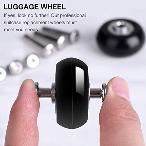 Baluue 30 Pcs Trolley Case Casters Chair Casters Luggage Replacement Wheels Replacement Wheels for Luggage Swivel Luggage Wheels Repair Mute Travel Outdoor Suitcase Rubber