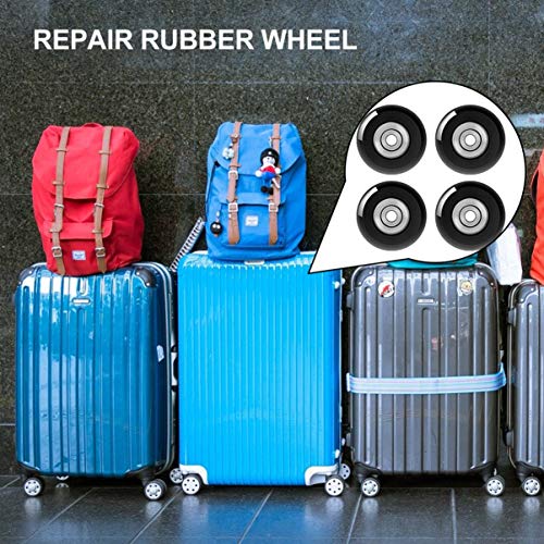 Baluue 30 Pcs Trolley Case Casters Chair Casters Luggage Replacement Wheels Replacement Wheels for Luggage Swivel Luggage Wheels Repair Mute Travel Outdoor Suitcase Rubber