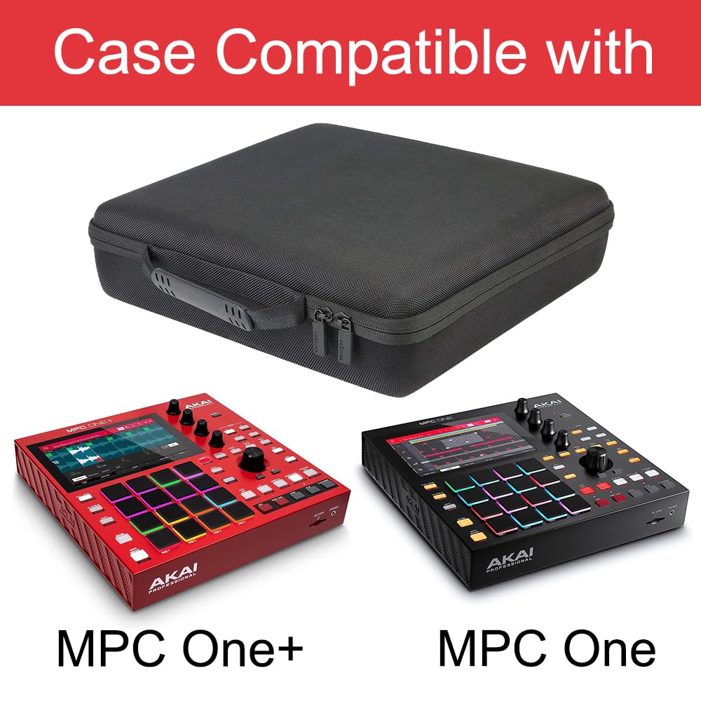 co2CREA Hard Case Compatible with Akai Professional MPC One+ MPC One Standalone Drum Machine Sampler MIDI Controller