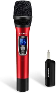 xiaokoa handheld wireless microphones,professional uhf karaoke microphone,160ft range,ideal for singing,home party,church,compatible with voice amplifier, pa system