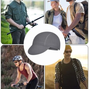 4 Pieces Summer Unisex Cycling Cap Breathable Bicycle Caps Sweat-Absorbing Biking Caps for Women Men Running Outdoor Sports (White, Grey, Black)