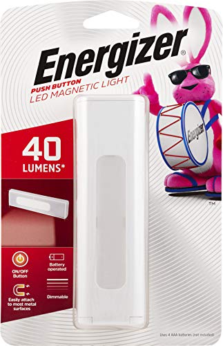 Energizer LED Under Cabinet Light, Battery Operated, Dimmable, Manual On/Off, Wireless, Wall Magnet Mount, Under The Counter Lights, Stick on Light, 45454