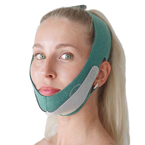 ReadyGoo® Emerald Face Slimming Strap with Graphene for Women and Men | Reusable Double Chin Reducer | Face Lift Solution | Jawline Shaper | Skin Toning Belt | V Line | V Shaped Slimmer