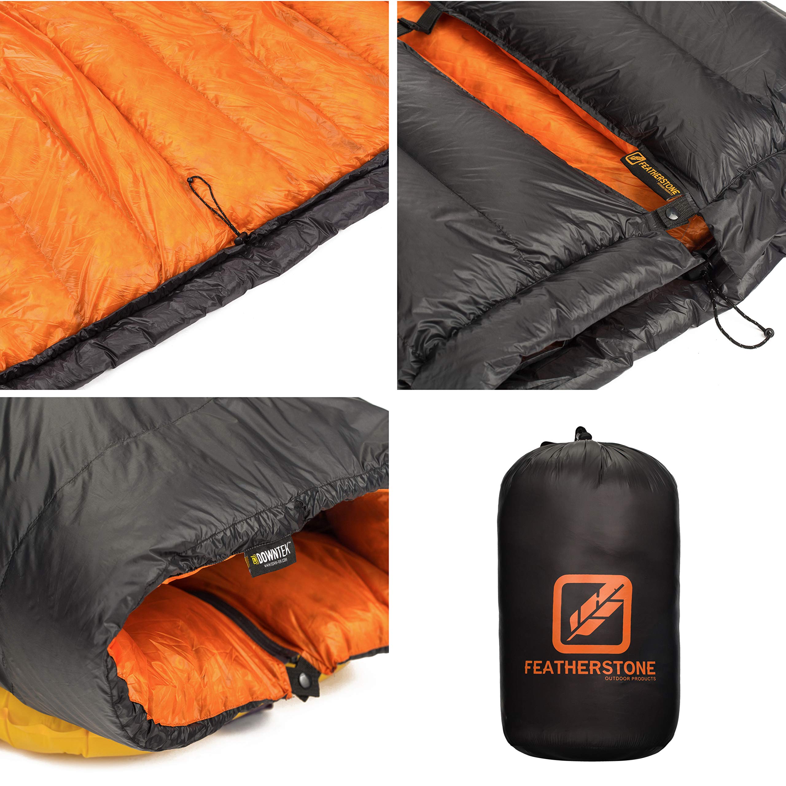 Featherstone Moondance 25 850 Fill Power Down Top Quilt Mummy Sleeping Bag Alternative for Ultralight Backpacking Camping and Thru-Hiking