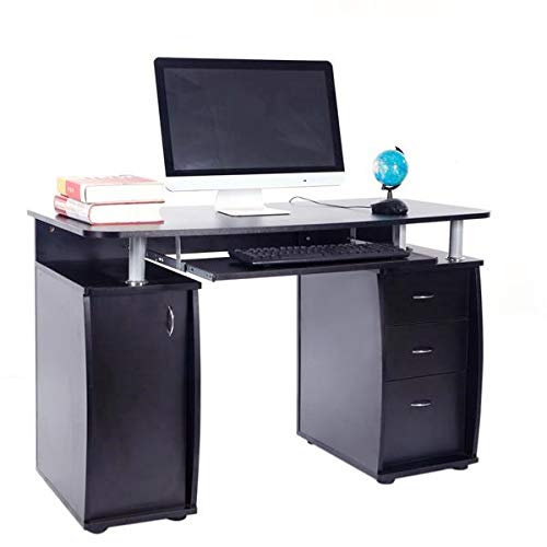 Computer Workstation Desk with Storage, Office Desk with Drawers Computer Desk with Keyboard Tray, Home Office Desk 45" L x 22" W x 30" H