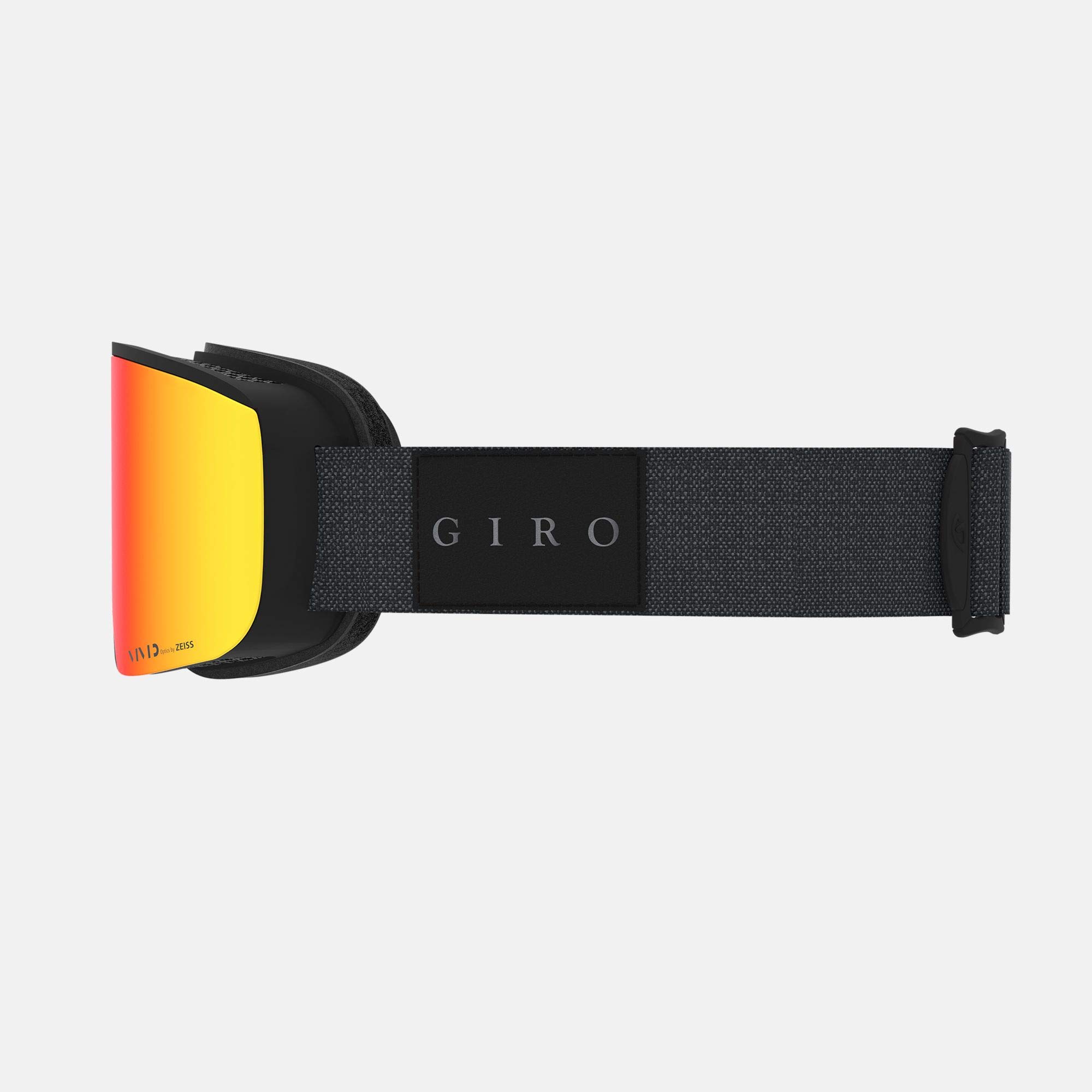 Giro Axis Ski Goggles - Snowboard Goggles for Men - Black Mono Strap with Vivid Ember/Vivid Infrared Lenses