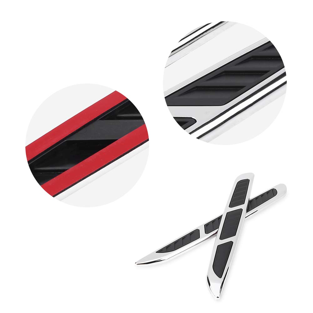 Air Flow Vent,2pcs Car Exterior Hood Side Door Air Flow Vent Cover Intake Grille Decorative Trim Sticker