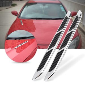 Air Flow Vent,2pcs Car Exterior Hood Side Door Air Flow Vent Cover Intake Grille Decorative Trim Sticker