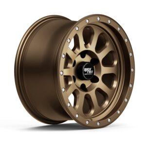 RockTrix RT111 17 inch Wheel Compatible with 2009-2024 Ford F150 17x9 6x135 Wheels (-12mm Offset, 4.5in Backspace) 87.1mm Bore, Bronze Wheels, Also fits 2022+ Bronco Raptor Rims