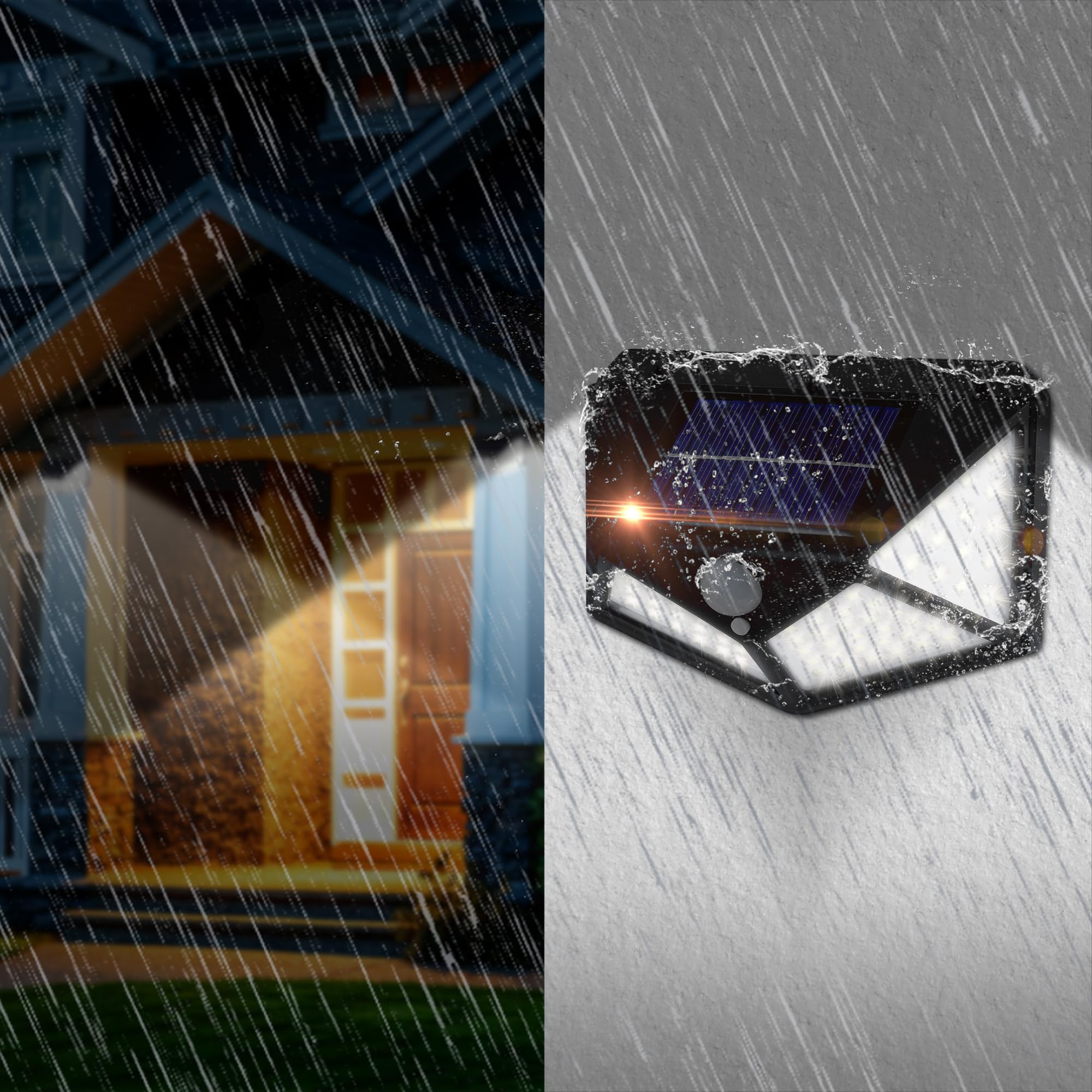 Dartwood 100 LED Solar Spotlight with Motion Sensor - 450 Lumens Weatherproof Spotlight - Give The Best Vision to Your Doorways in The Dark (2-Pack)