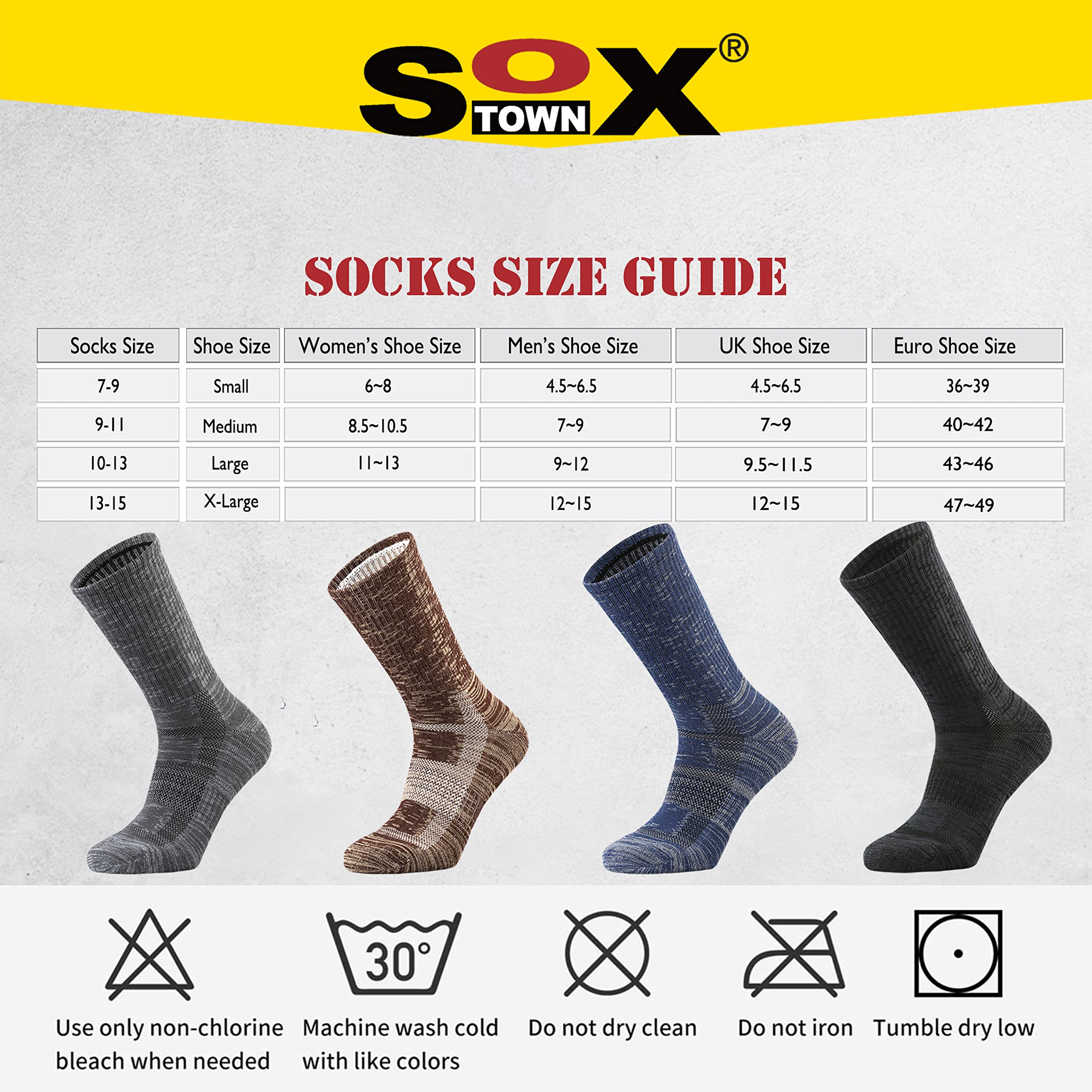 SOX TOWN Unisex Cushioned Crew Training Athletic Socks Men & Women with Combed Cotton Moisture Wicking Breathable Performance(BlackGrey M)