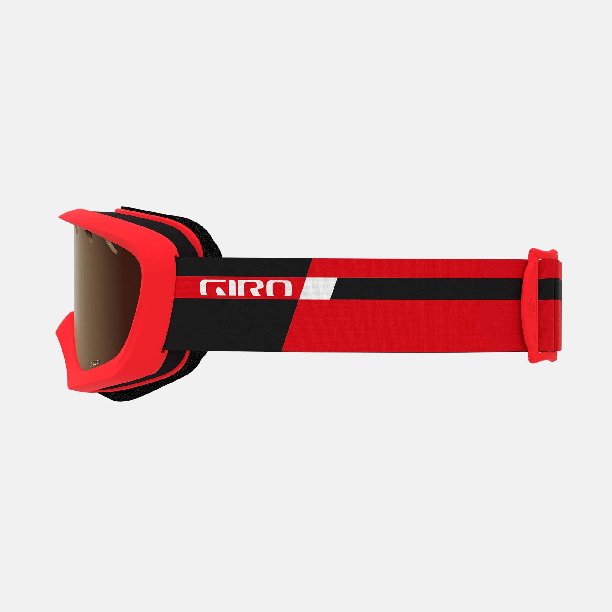 Giro Chico Youth Snow Goggle - Black Red Podium Strap with Amber Rose Lens