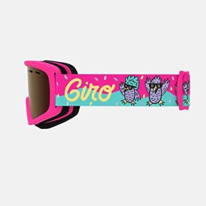 Giro Rev Youth Snow Goggles - Disco Birds Strap with Amber Rose Lens (2021)