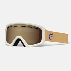 giro rev youth snow goggles - harvest namuk strap with amber rose lens (2021)