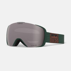 giro contact ski goggles - snowboard goggles for men & women - well green alps strap with vivid onyx/vivid infrared lenses